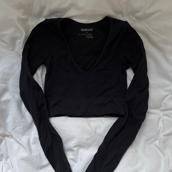 Garage Tops - Garage Stella Long Sleeve Seamless top Black